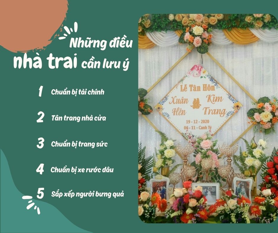 Những điều nhà trai cần lưu ý khi chuẩn bị đám cưới