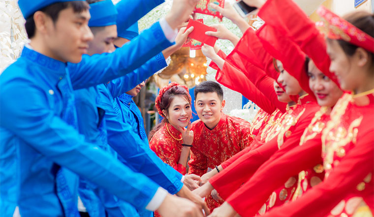 Tổ chức lễ thành hôn tại nhà trai