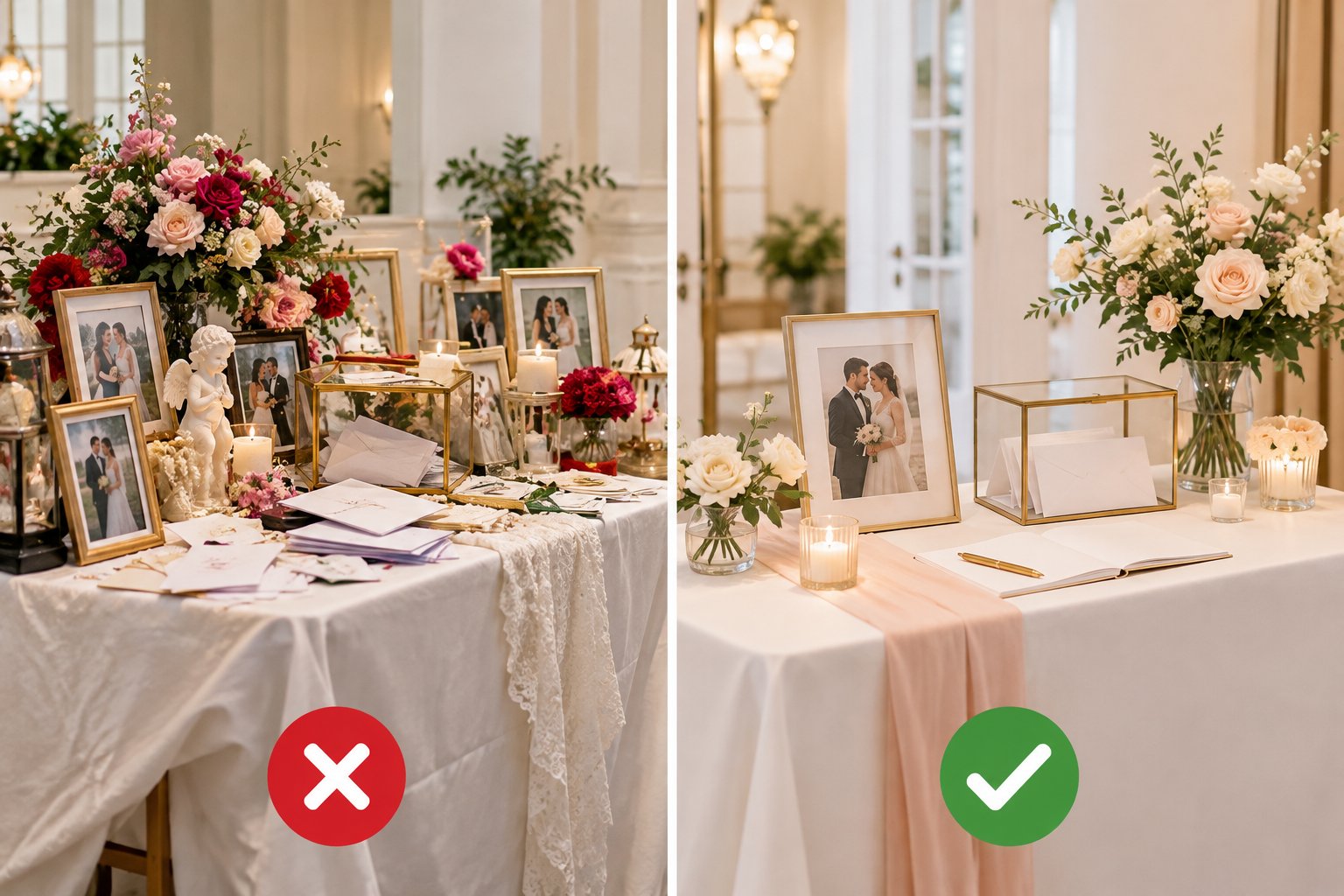 Ảnh minh hoạ: Bố trí bàn gallery đám cưới nhỏ gọn tại nhà