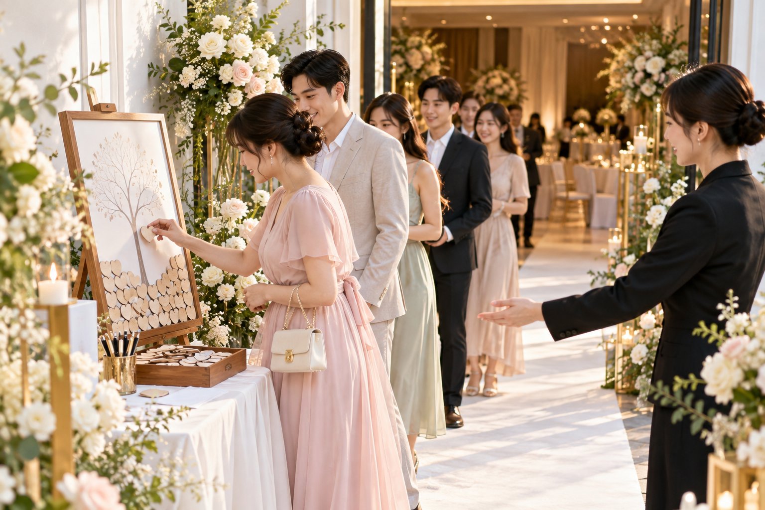 Ảnh minh hoạ: Cách hướng dẫn khách ký tranh thả tim ngày cưới